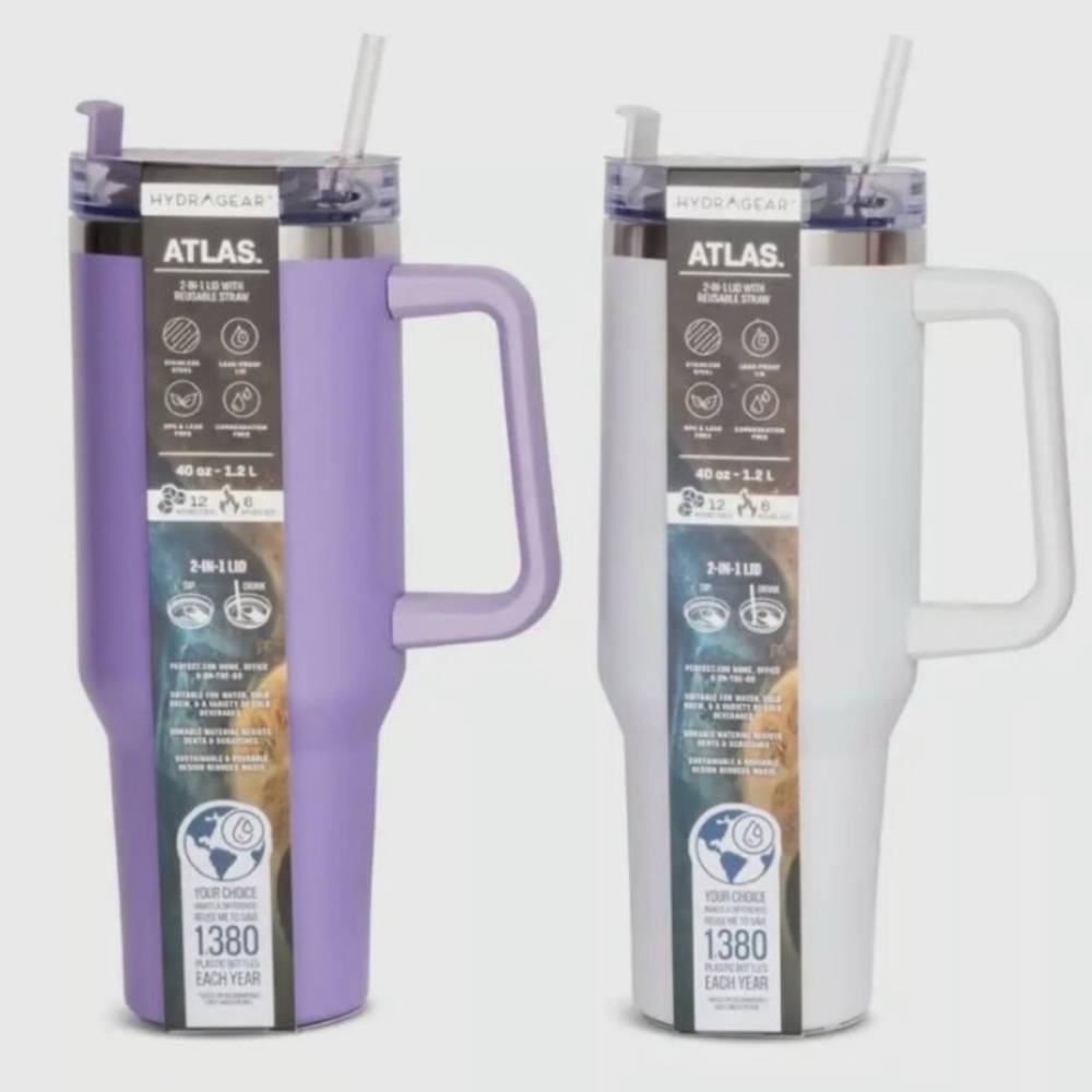 NEW Lot of 2x [Stanley] Quencher H2.0 Flowstate 30oz Tumbler & [Atlas] Tumbler - Picture 8 of 16